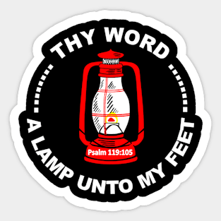 Thy Word is a Lamp unto my Feet Sticker